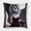 Helluva Boss Loona Hellhound Tarot The Moon Throw Pillow Official Helluva Boss Merch