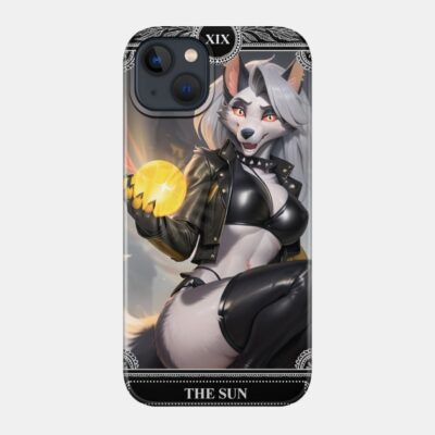 Helluva Boss Loona Hellhound Tarot The Sun Phone Case Official Helluva Boss Merch