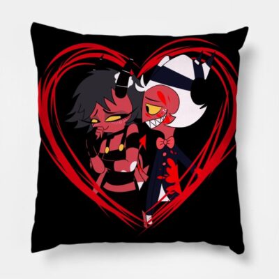 Moxxie And Millie Throw Pillow Official Helluva Boss Merch