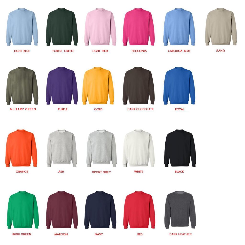 sweatshirt color chart - Helluva Boss Shop