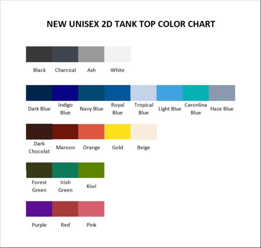 tank top color chart - Helluva Boss Shop