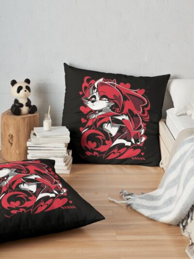 Helluva Boss Loona Throw Pillow Official Helluva Boss Merch