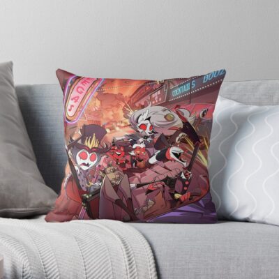 Helluva Boss Throw Pillow Official Helluva Boss Merch