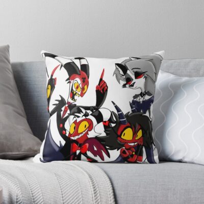 Helluva Boss Imp Crew Throw Pillow Official Helluva Boss Merch