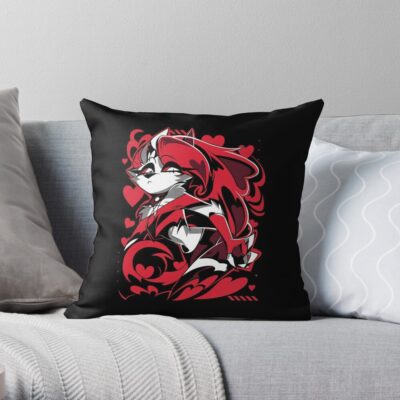 Helluva Boss Loona Throw Pillow Official Helluva Boss Merch