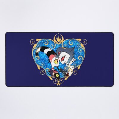 Helluva Boss Stolas And Blitzo Heart Frame Mouse Pad Official Helluva Boss Merch