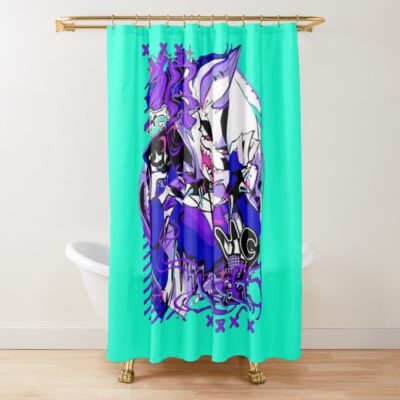 Helluva Boss Loona Shower Curtain Official Helluva Boss Merch