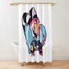 Moxxie Shower Curtain Official Helluva Boss Merch