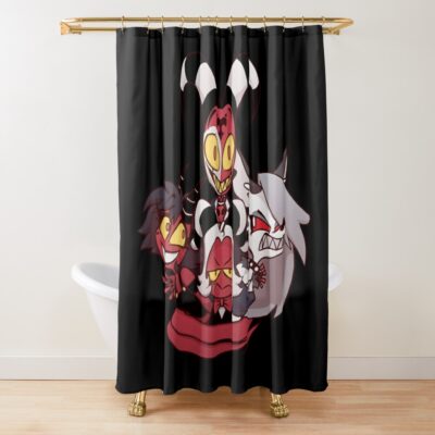 Helluva Boss Shower Curtain Official Helluva Boss Merch